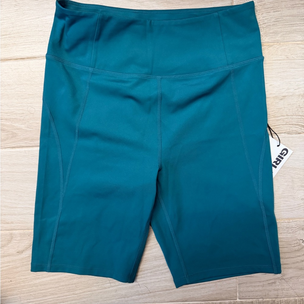 Girlfriend Collective Women's Teal Biker Shorts